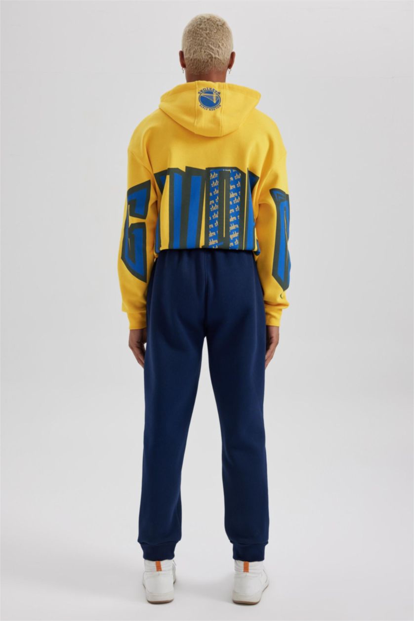 MAN NAVY DeFactoFit Standard Fit NBA Golden State Warriors Licensed Jogger