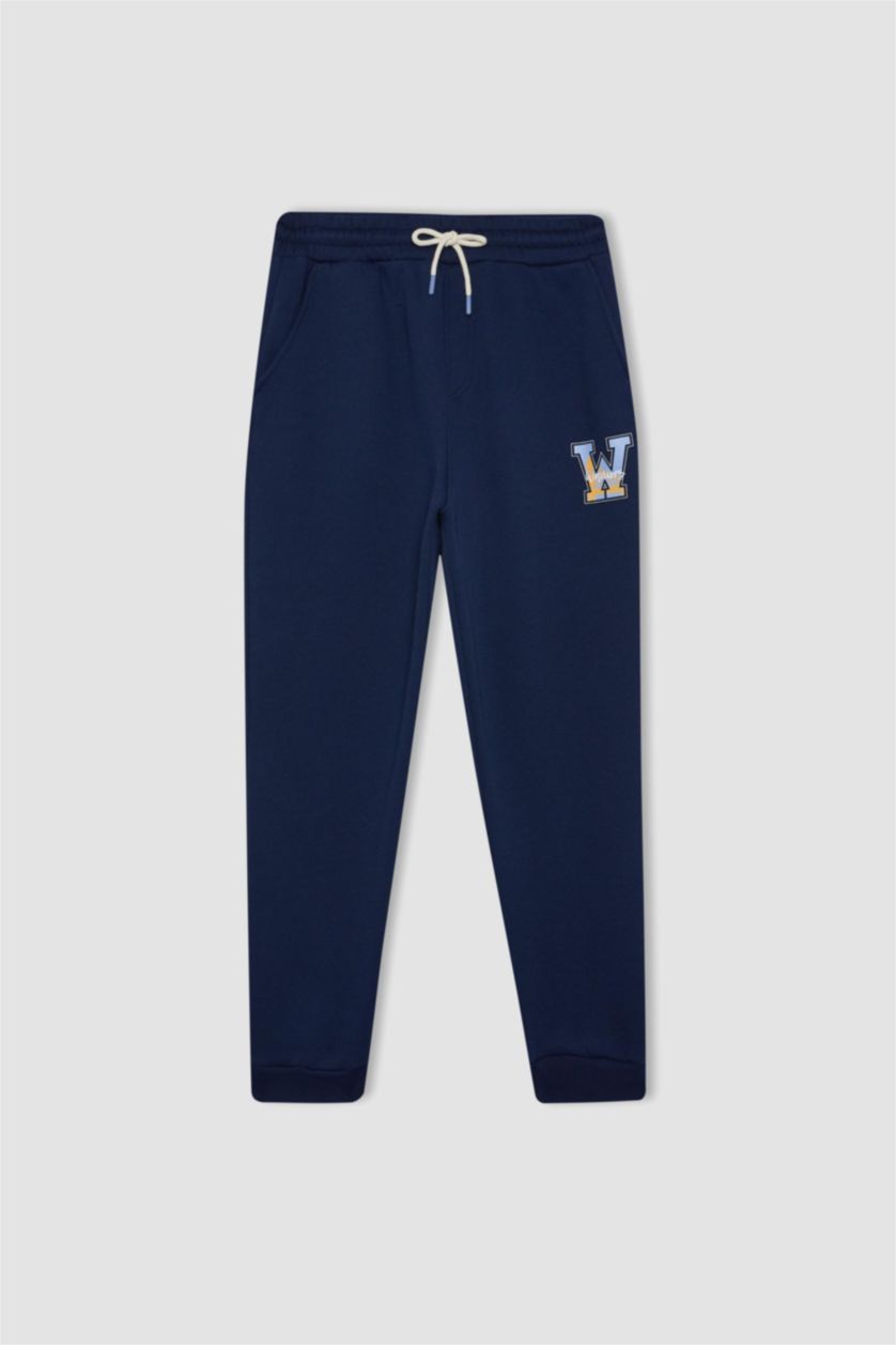 MAN NAVY DeFactoFit Standard Fit NBA Golden State Warriors Licensed Jogger