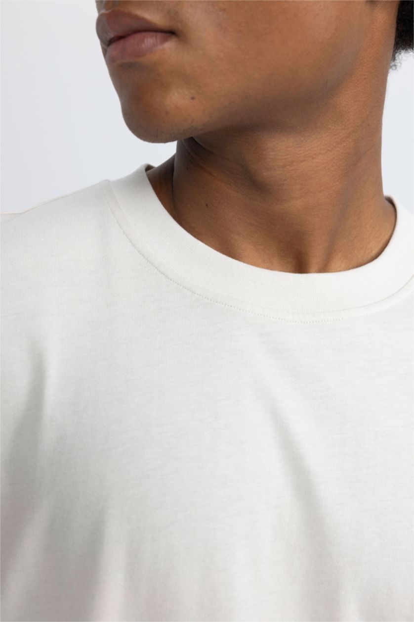 رجالي اللون الحجري تيشيرت اوفر سايز جيرسي من ميلووكي باكس