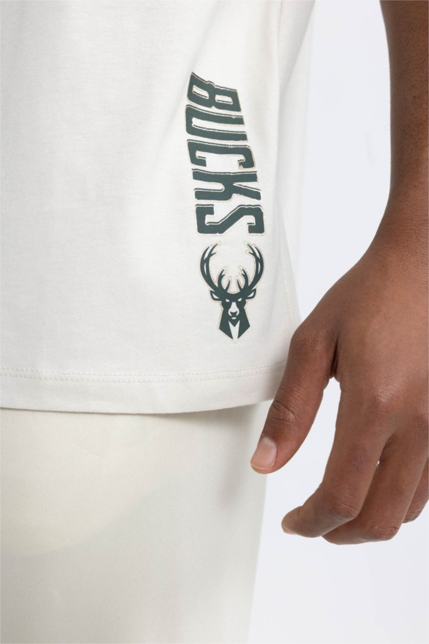 رجالي اللون الحجري تيشيرت اوفر سايز جيرسي من ميلووكي باكس