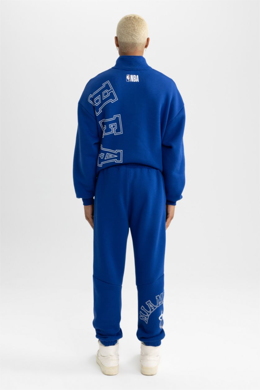 MAN Sax DeFactoFit Standard Fit NBA Miami Heat Licensed Jogger Sweatpants