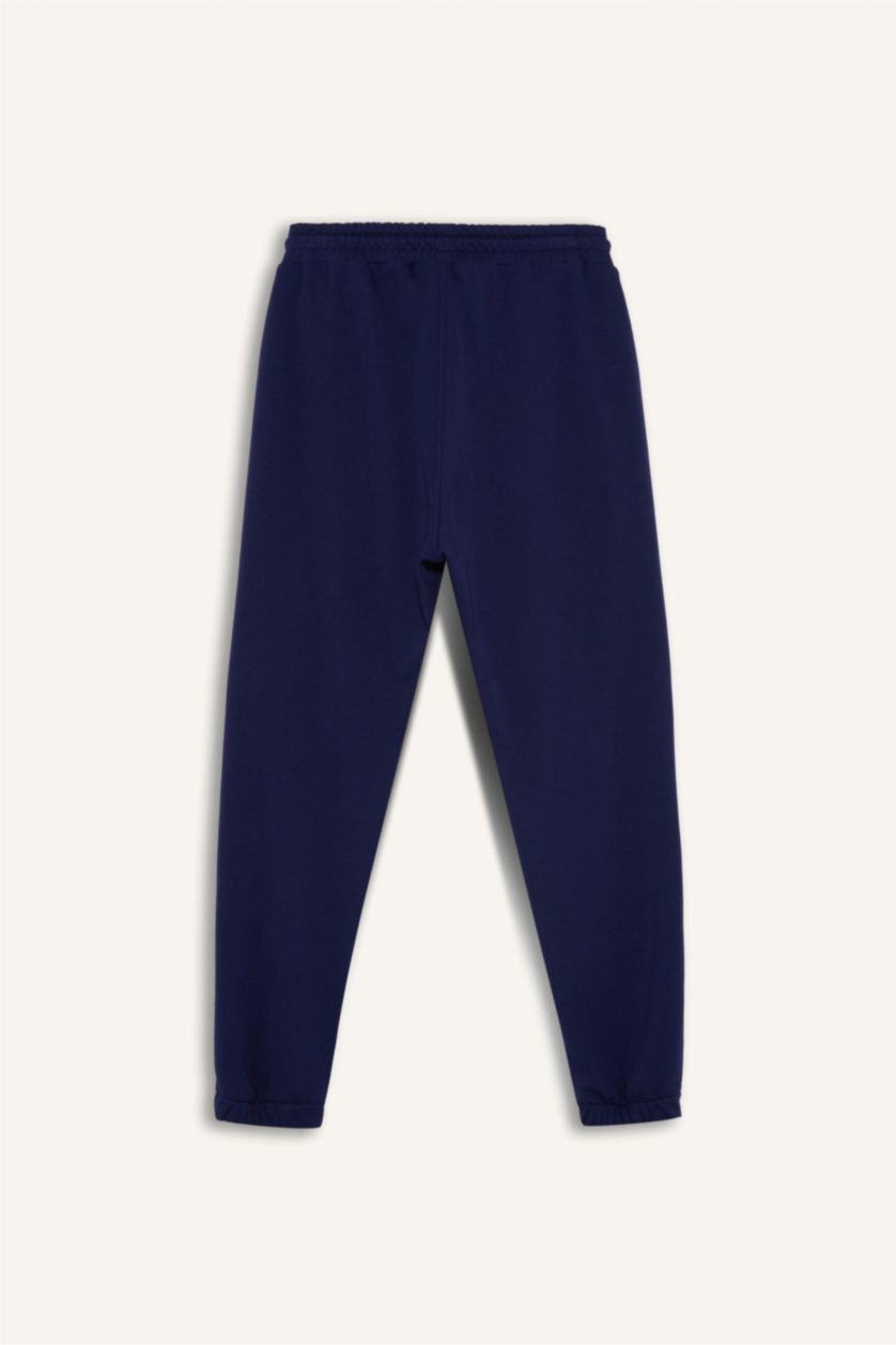 Erkek Lacivert DeFactoFit NBA Wordmark Jogger Eşofman Altı Standart Fit Cepli Beli Bağcıklı 