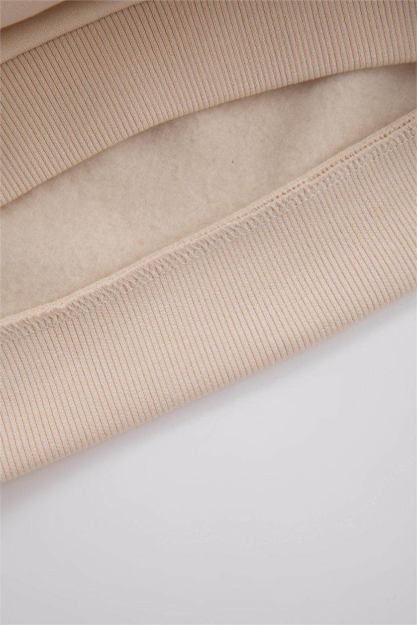 BÉBÉ FILLE Beige Sweat- Shirt Coupe Régulière Col Rond Pour Bébé Fille