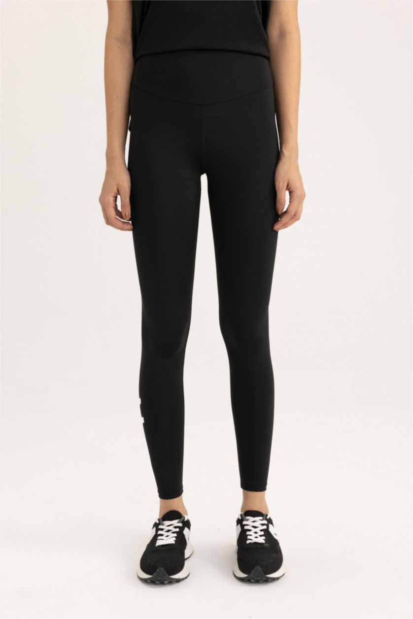 نساء أسود Normal Waist Leggings