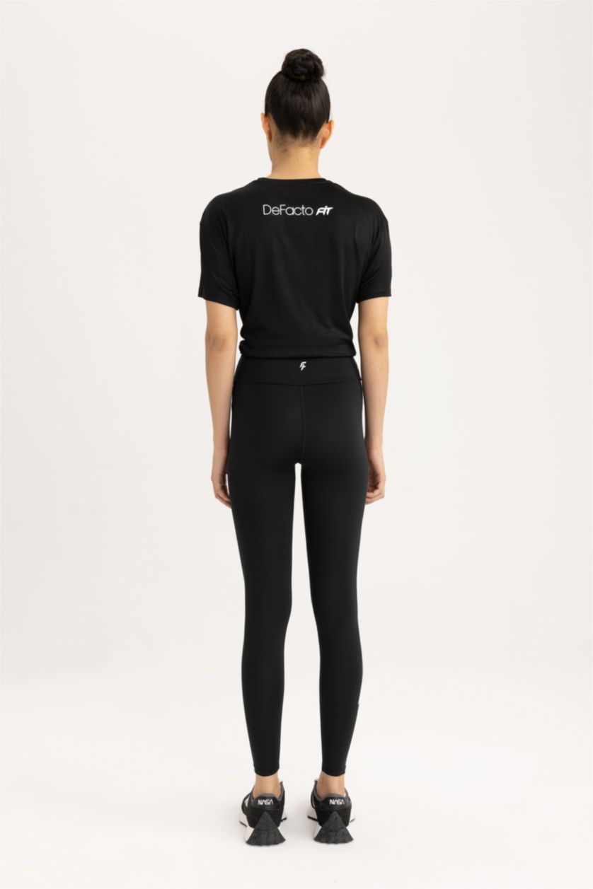 نساء أسود Normal Waist Leggings