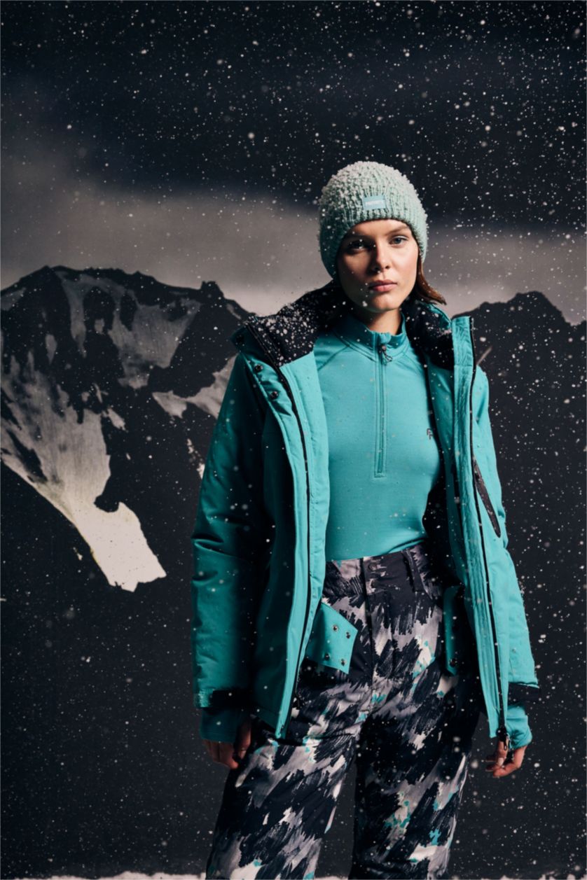 Woman Light Green DeFactoFit Water Repellent Regular Fit Ski Jacket