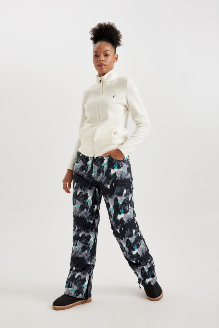 WOMAN Black Regular Fit Waterproof Trousers