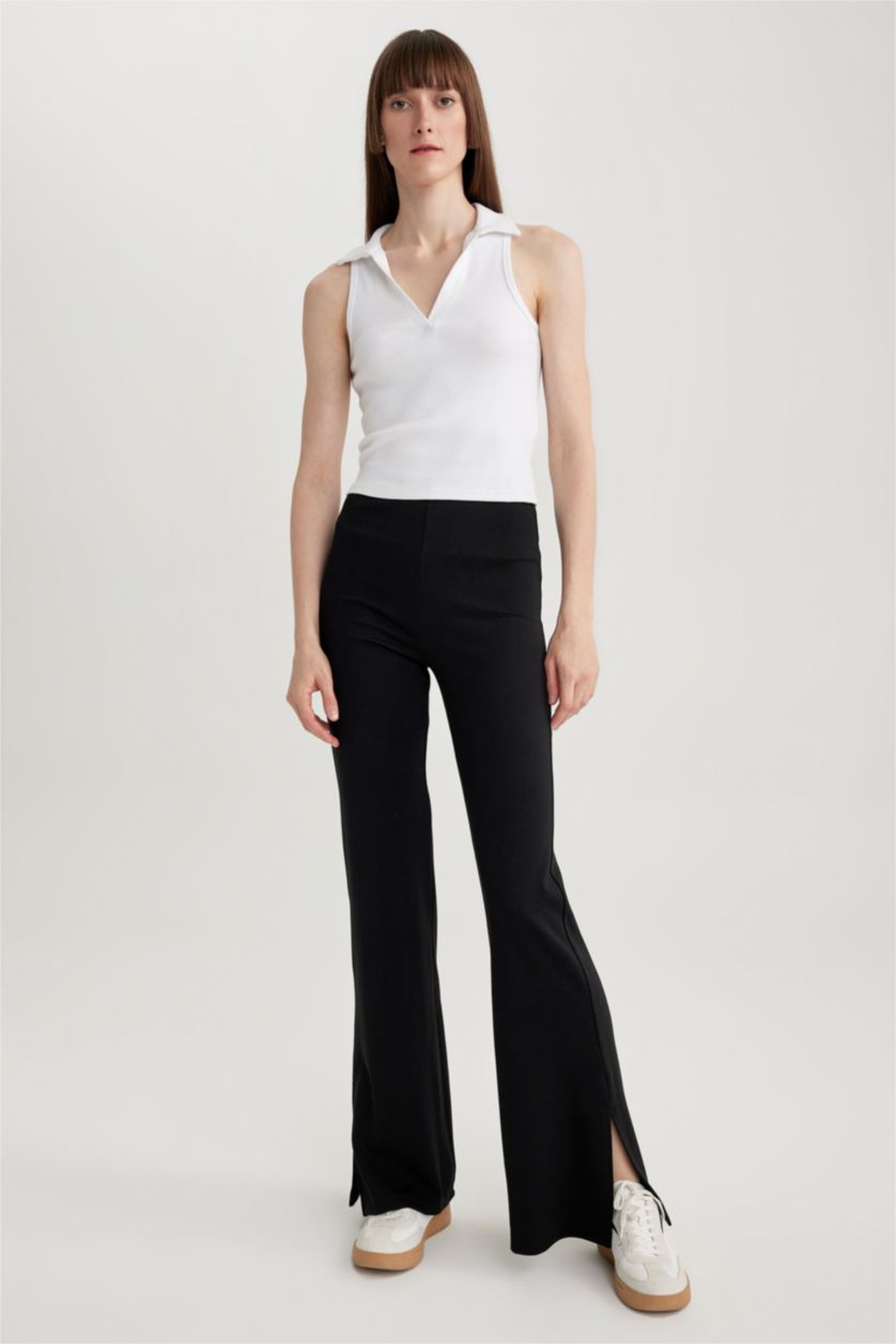 Kadın Siyah Yüksek Bel Tayt