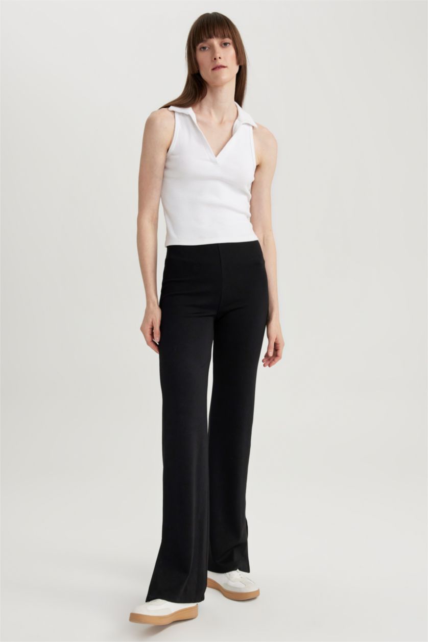 Kadın Siyah Yüksek Bel Tayt