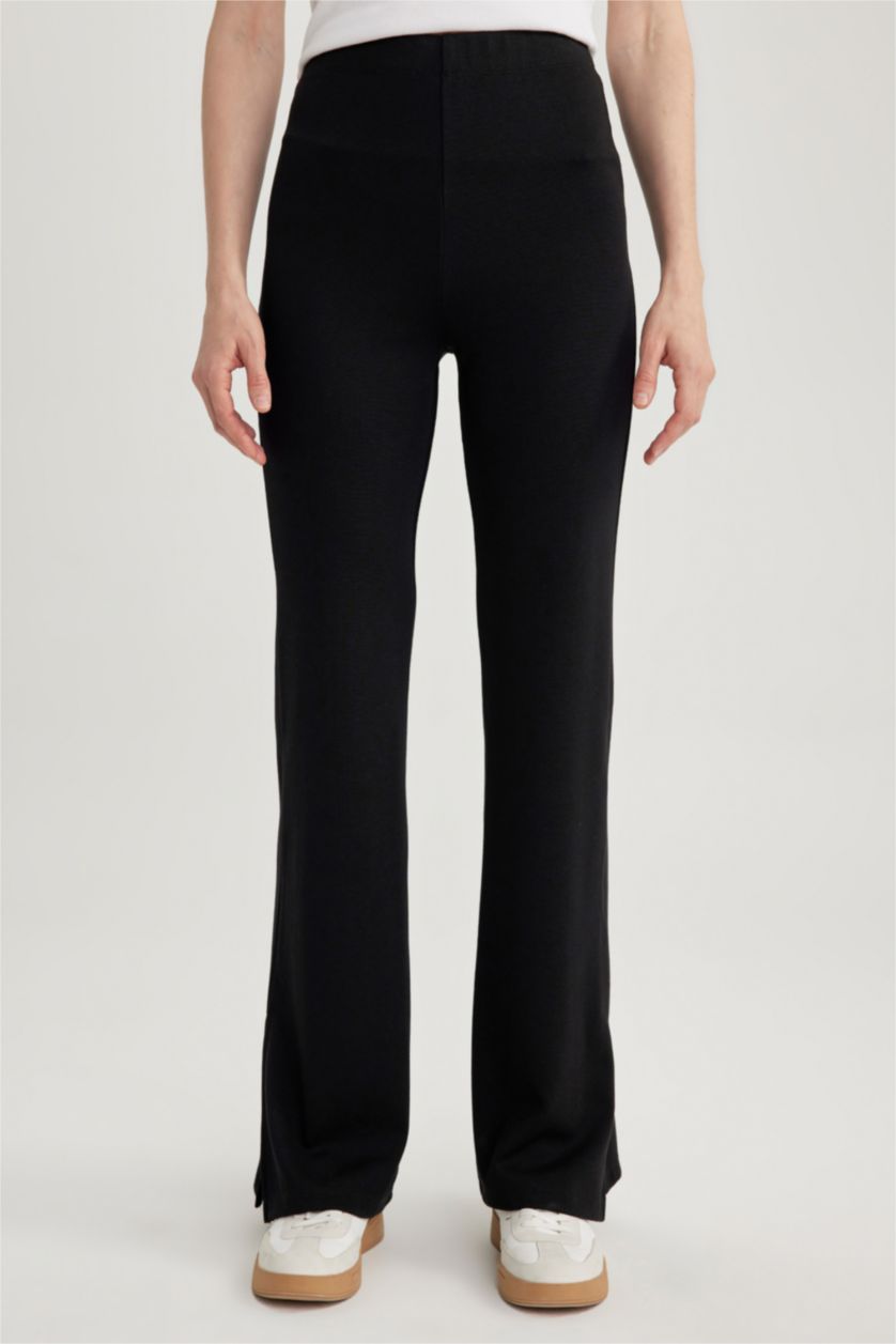 Kadın Siyah Yüksek Bel Tayt