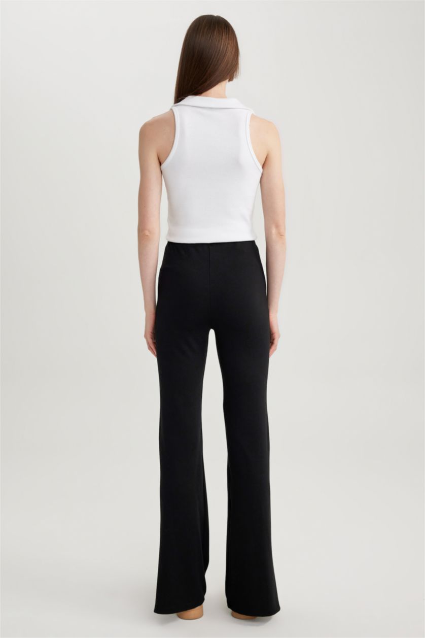 Kadın Siyah Yüksek Bel Tayt