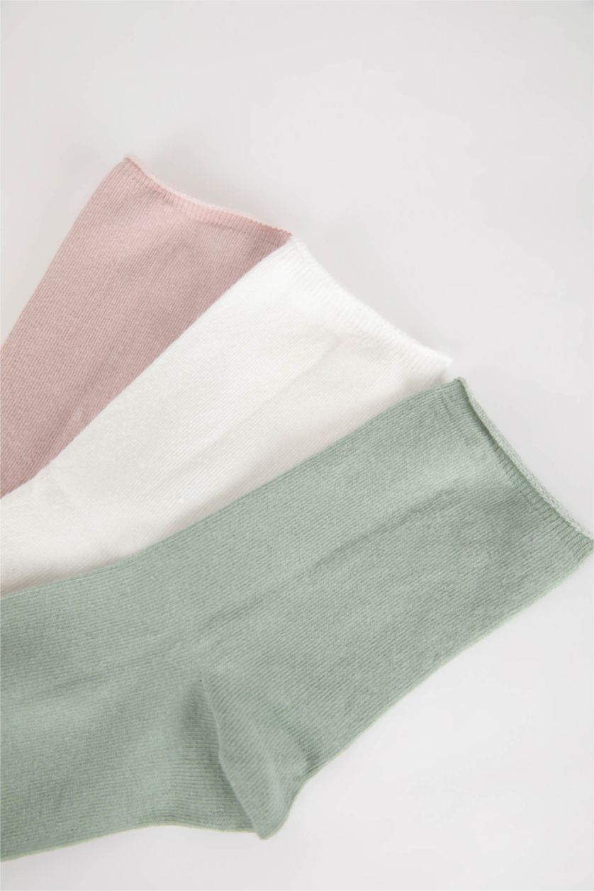 Kadın Karma Kadın 3'lü Pamuklu Uzun Çorap