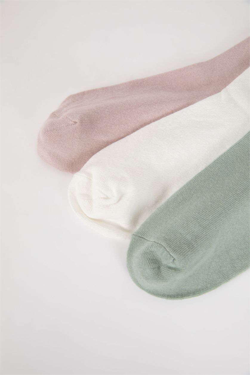 Kadın Karma Kadın 3'lü Pamuklu Uzun Çorap