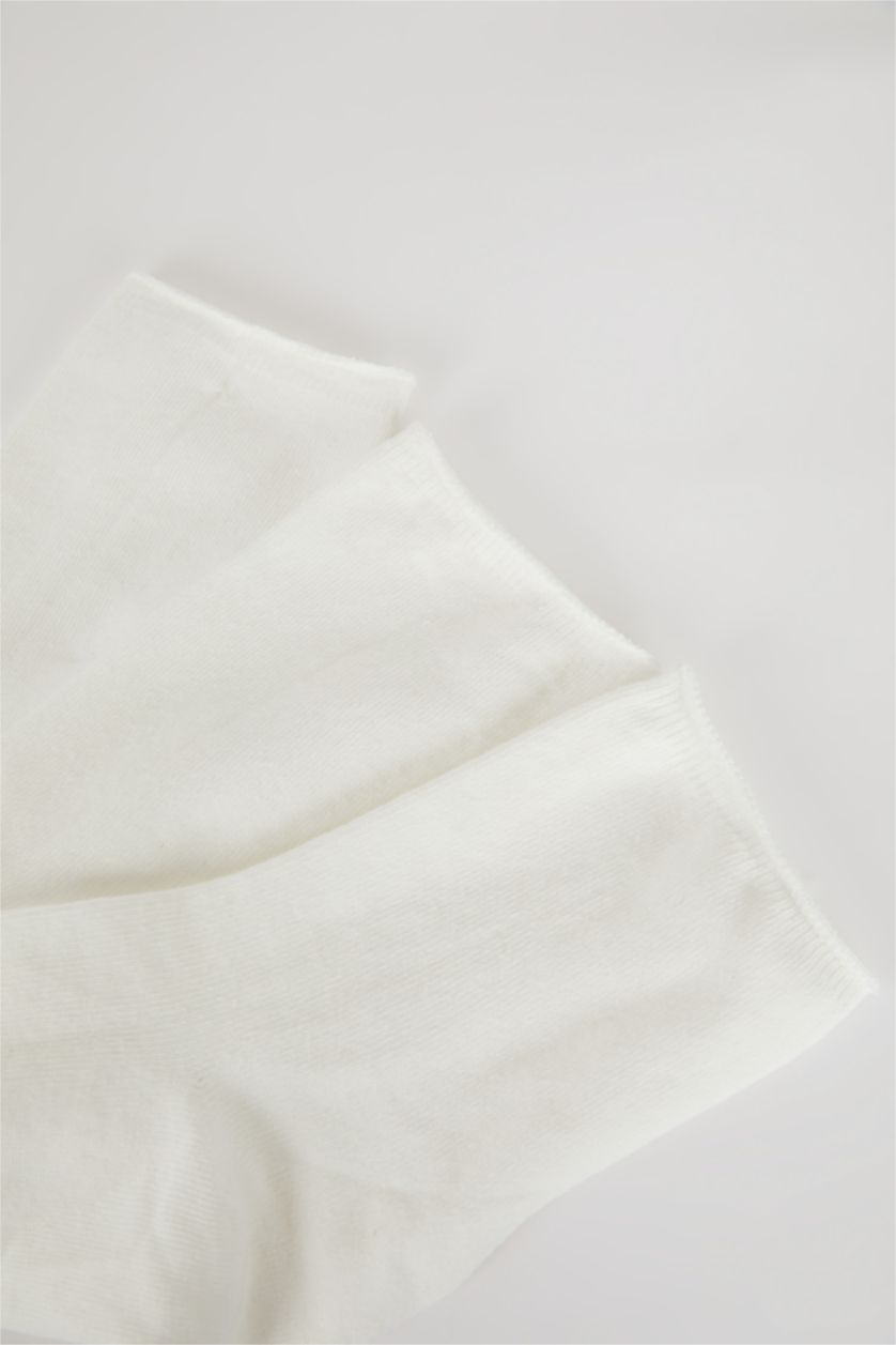 WOMAN White Women 3 Piece Cotton Long Socks