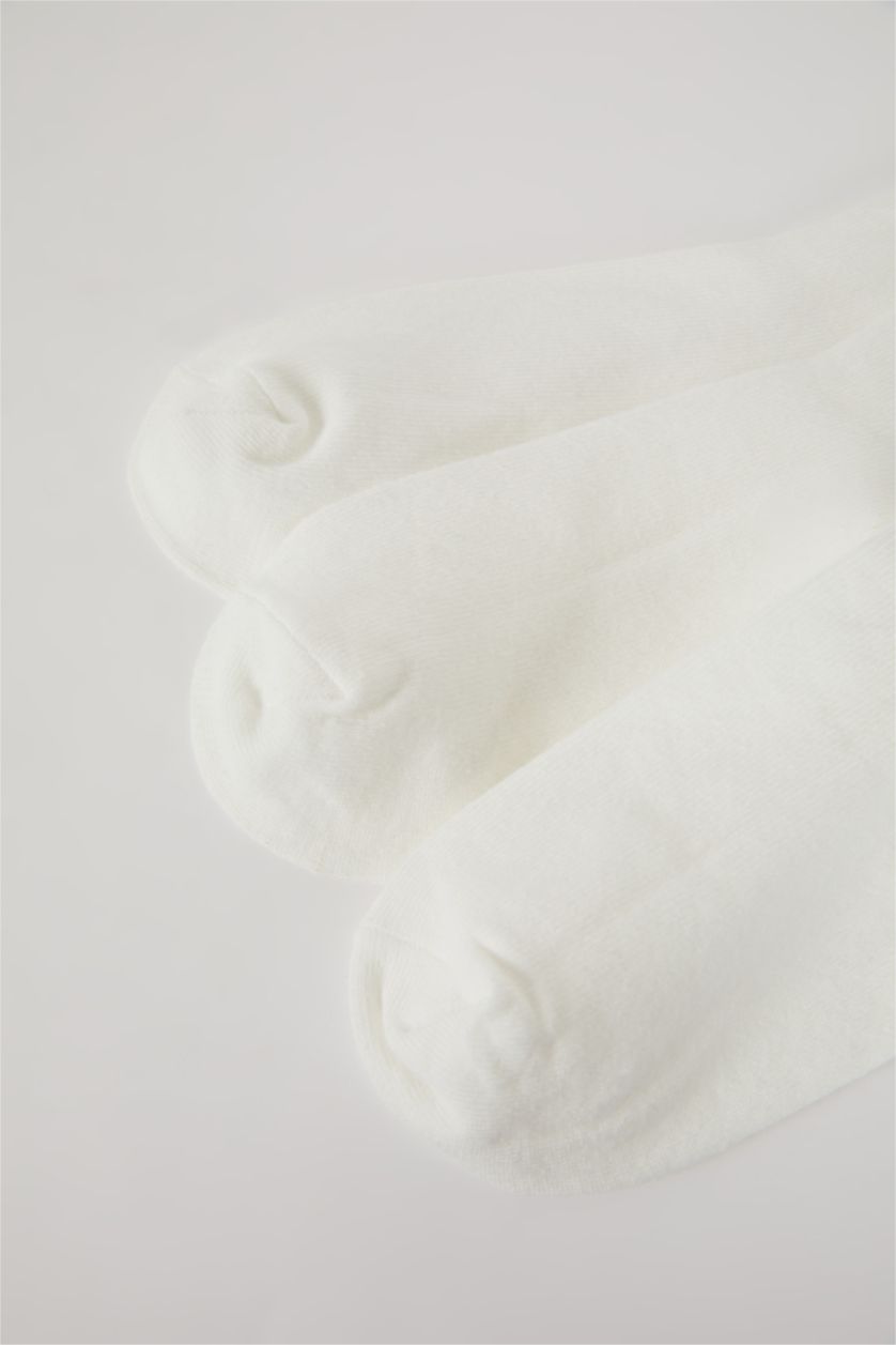 WOMAN White Women 3 Piece Cotton Long Socks