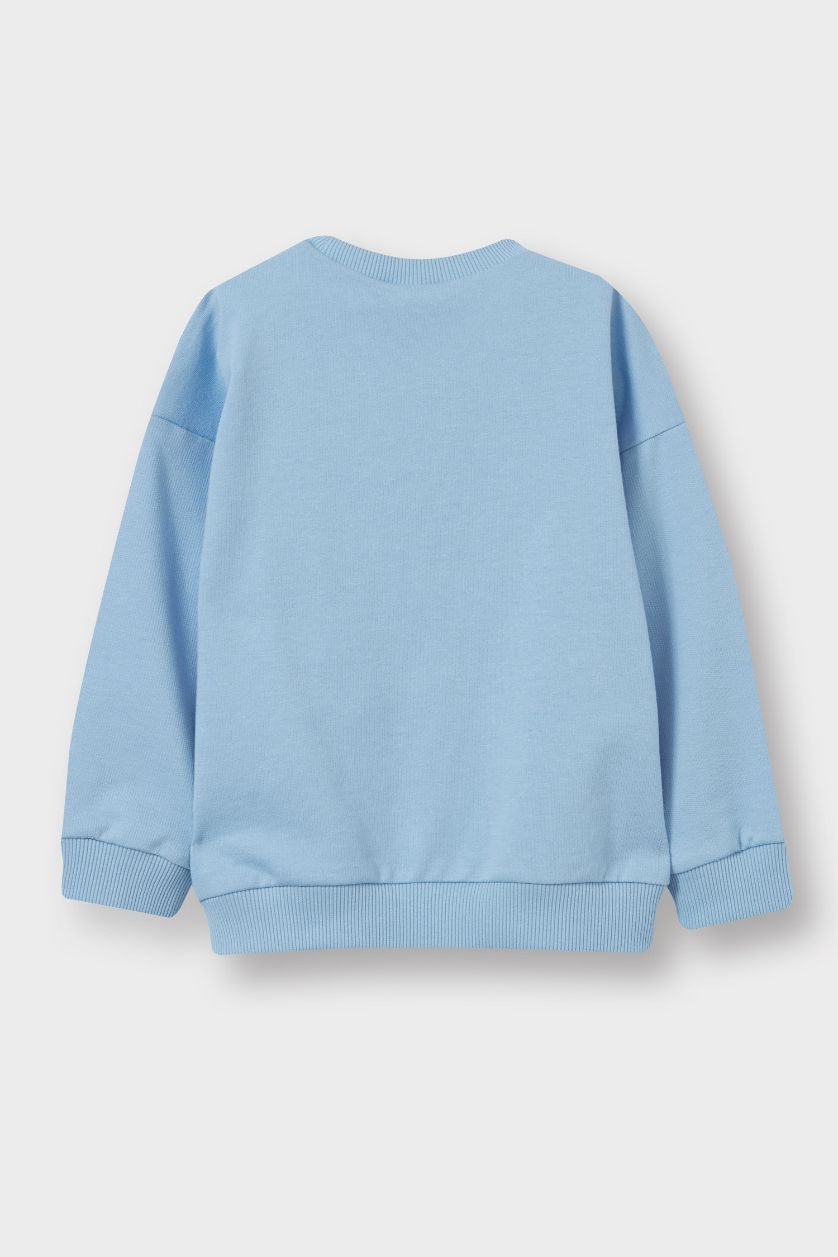 BABY BOY Blue Baby Boy Crew Neck Basic Sweatshirt