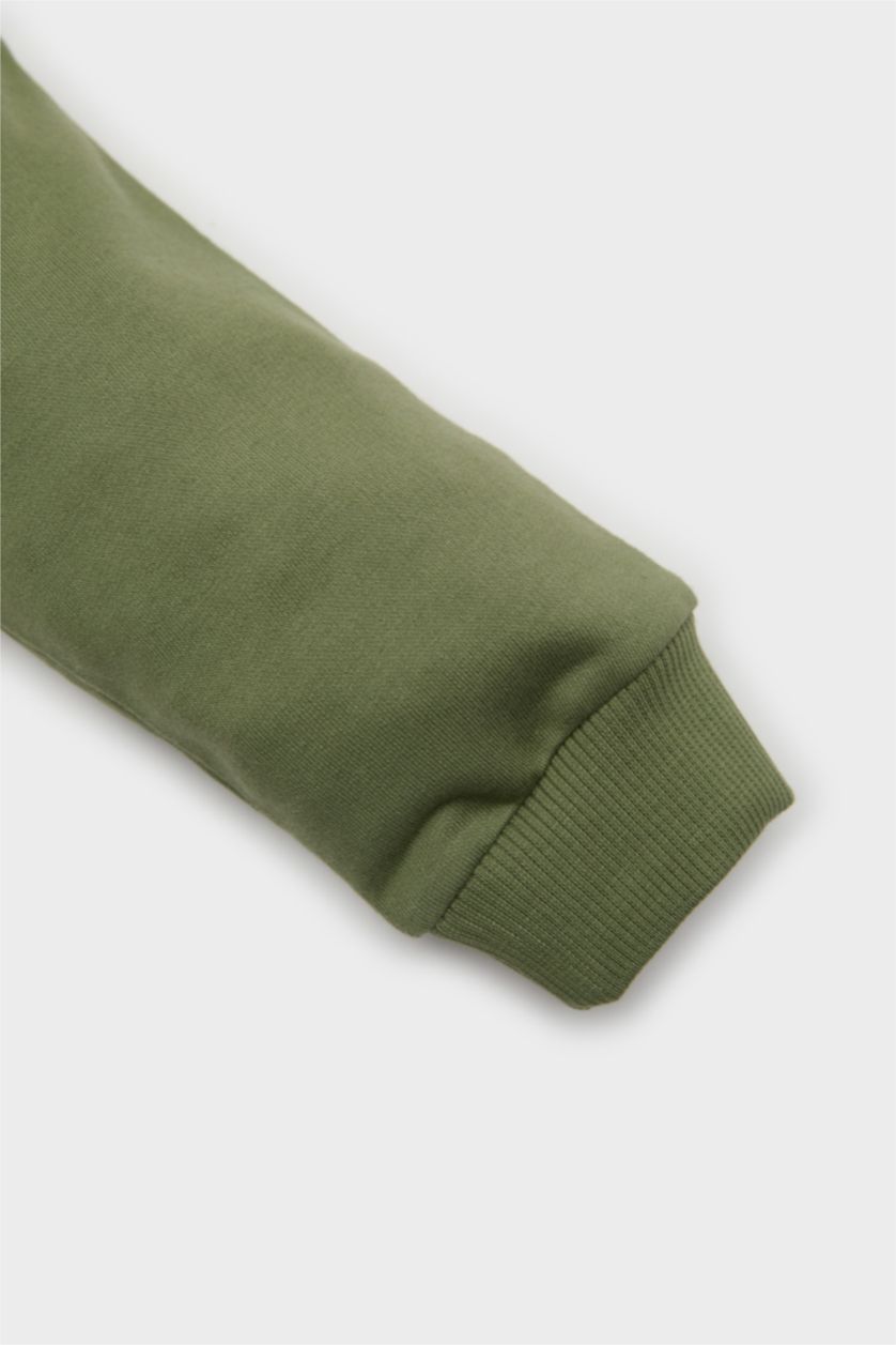 Baby Boy Khaki Regular Fit Crew Neck Sweatshirt