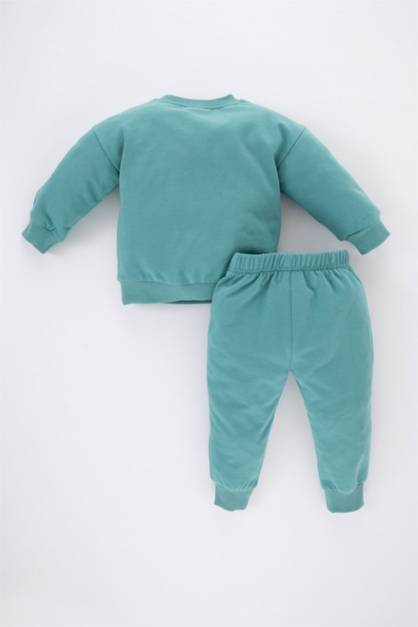BABY GIRL Green 2 piece Regular Fit Crew Neck Set
