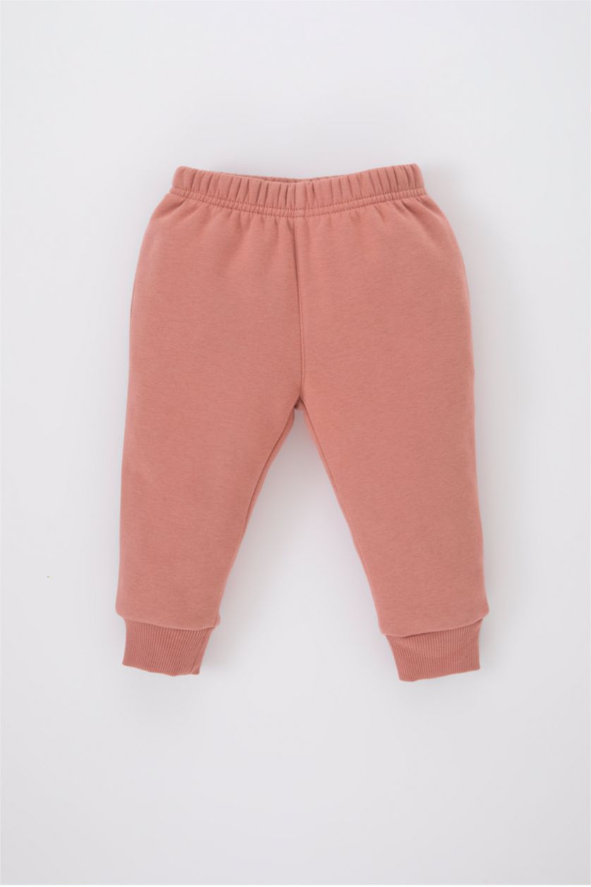 BÉBÉ FILLE Bordeaux Ensemble Sweat-Shirt Imprimé Slogan à Manches Longues Pour BéBé Fille - 2 Pièces