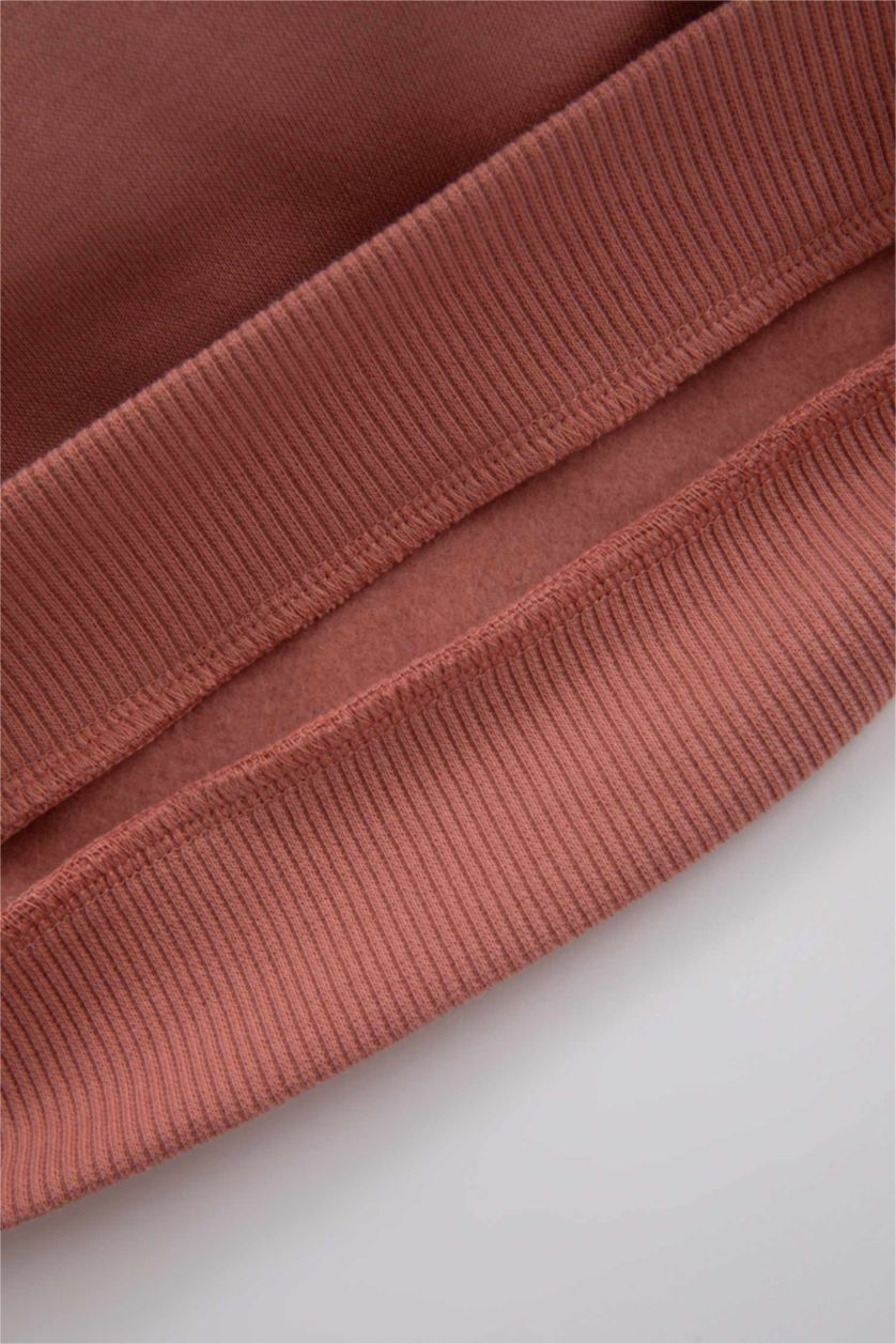 BÉBÉ FILLE Bordeaux Ensemble Sweat-Shirt Imprimé Slogan à Manches Longues Pour BéBé Fille - 2 Pièces