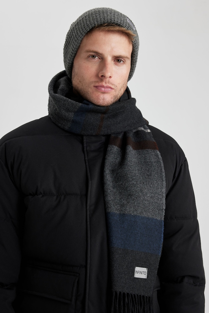 MAN Dark Anthracite Men Woven Scarf