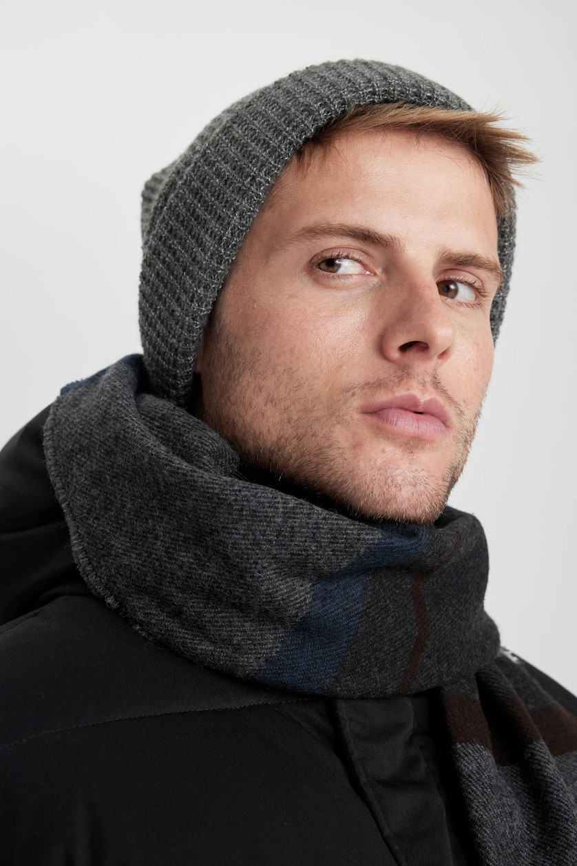 MAN Dark Anthracite Men Woven Scarf