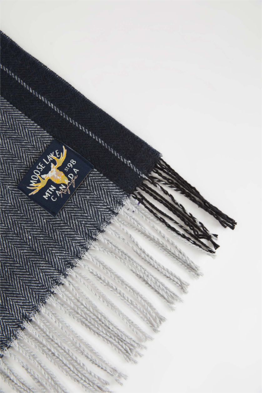 Erkek Açık Gri Melange Erkek Dokuma Atkı