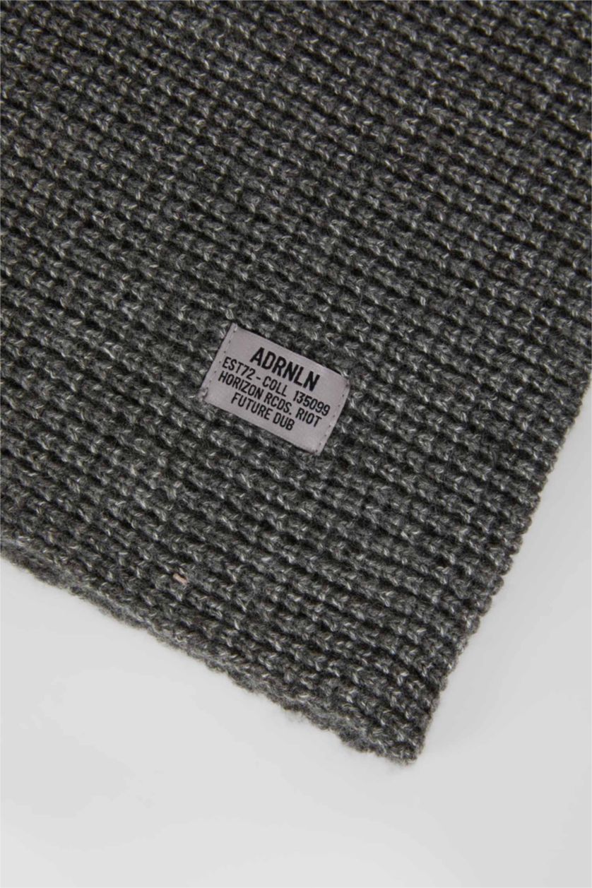 Мужчины Антрацит Меланж Шарф вафельная для мужчин
