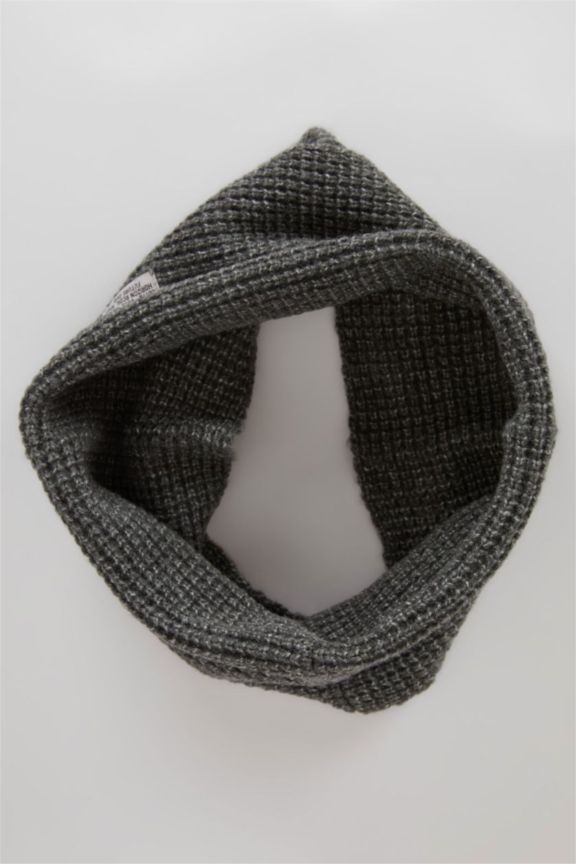 Мужчины Антрацит Меланж Шарф вафельная для мужчин