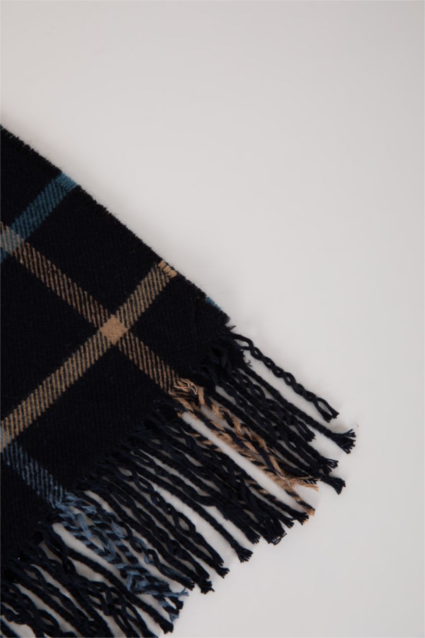 HOMME Marin Ensemble d'écharpe Plaid Homme