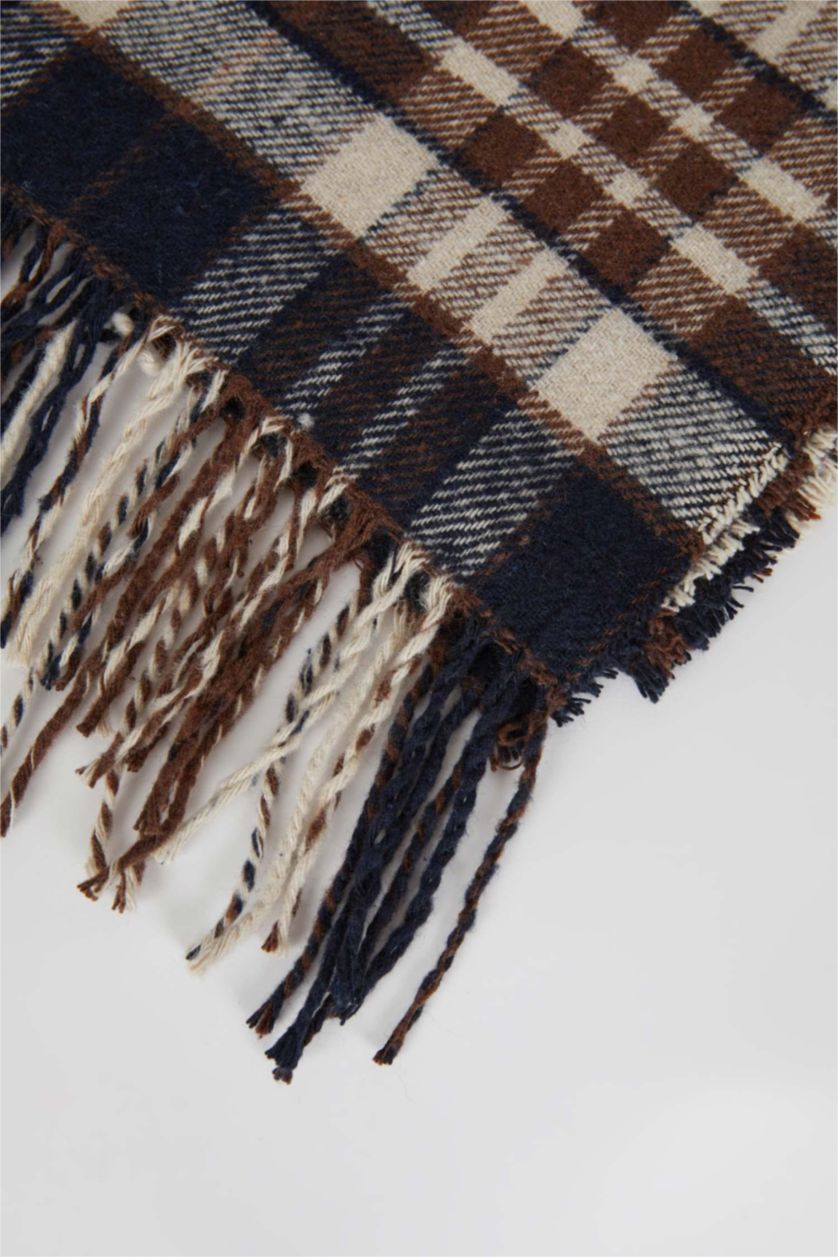 Чоловічий Світло коричневий Шарф Плед вязанный для чоловіків