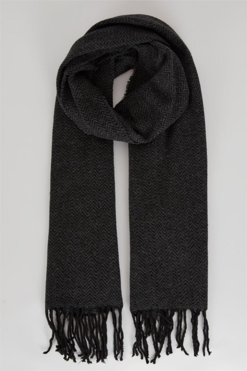 MAN Anthracite Melange Men Woven Scarf