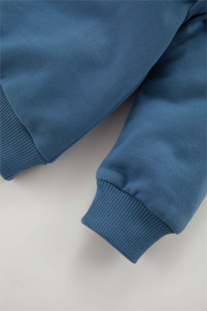 Малыши мальчики Индиго Свитшот с принтом из тонкой ткани для малышей мальчиков, 2 шт