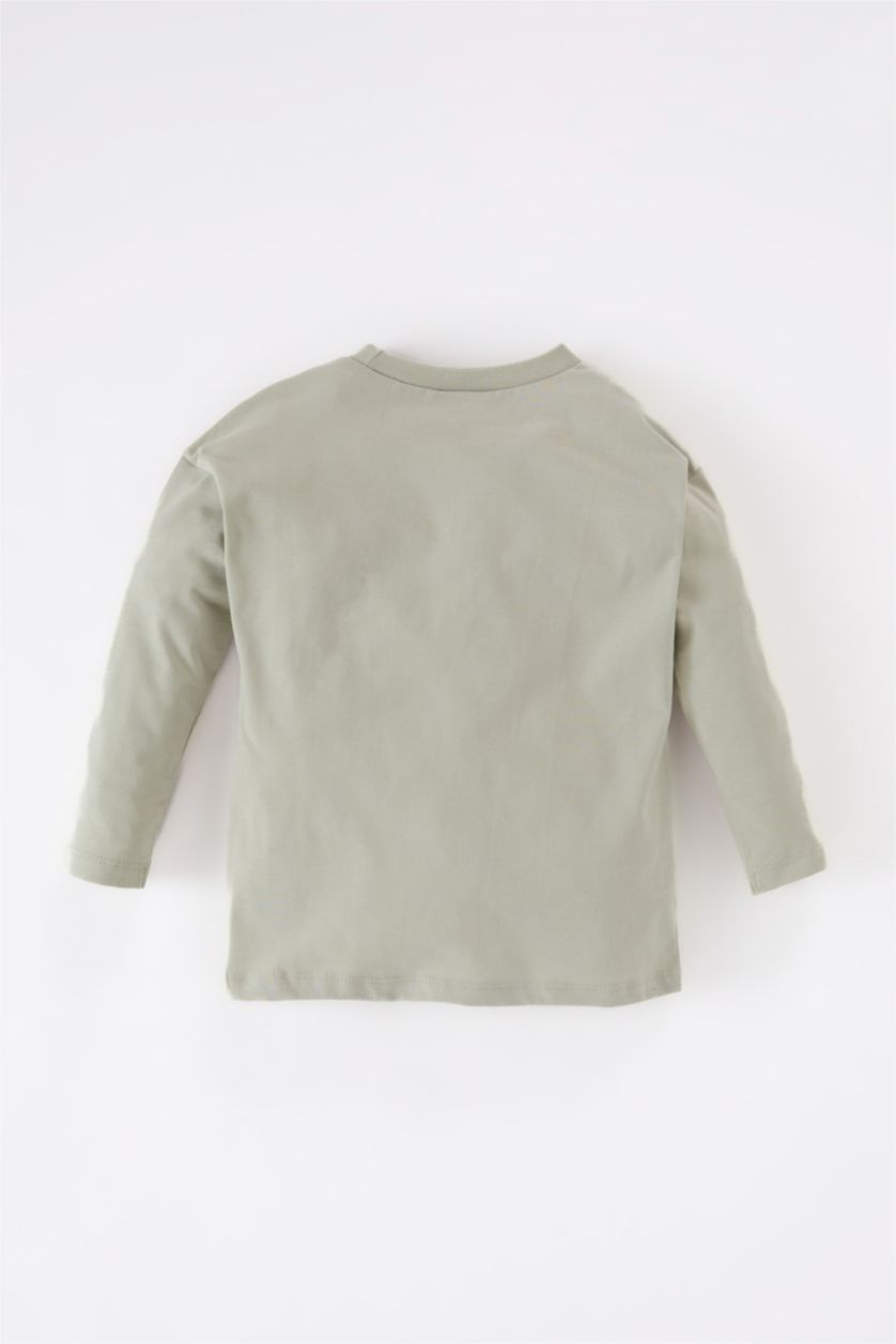 Baby Boy Light Khaki Regular Fit Long Sleeve T-Shirt