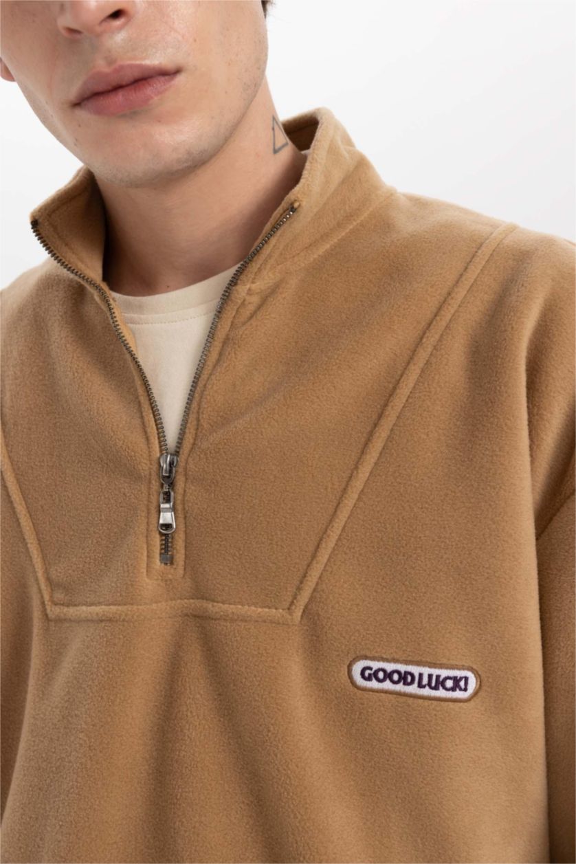 رجالي كامل سويت شيرت قطيفة قصة مريحة برقبة مستديرة