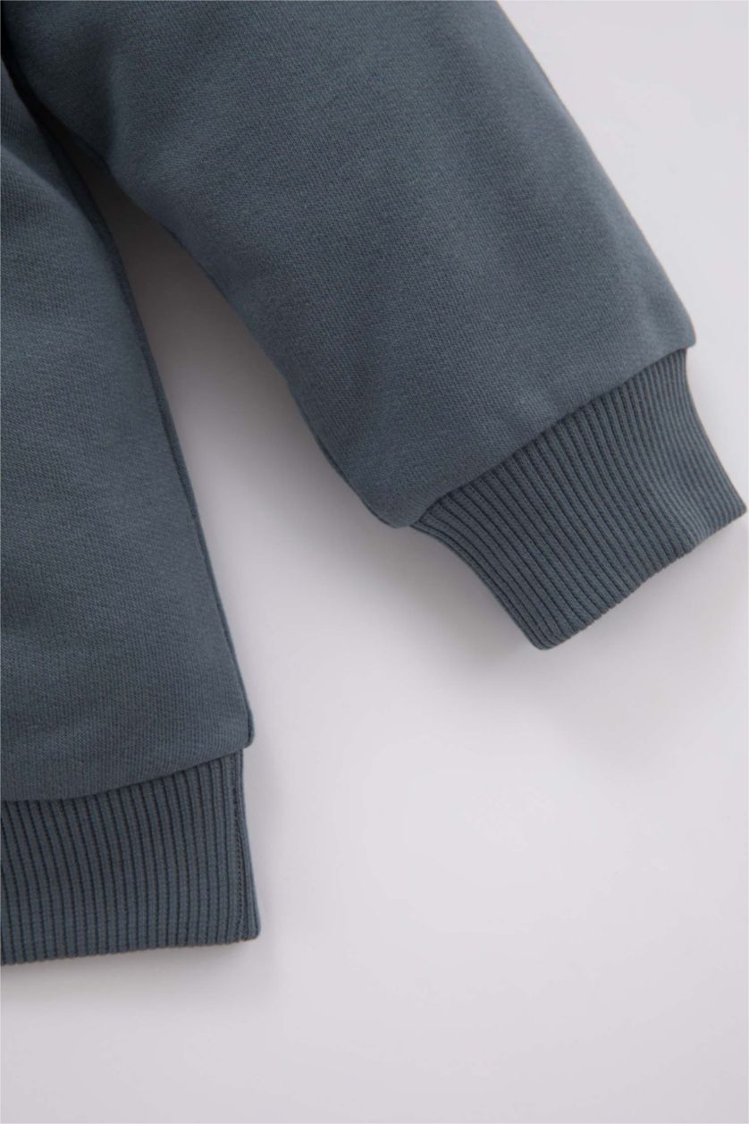 BÉBÉ GARÇON Gris Ensemble De Sweat-Shirt Et Pantalon De Survêtement Imprimé Slogan Pour Bébé Garçon - 2 Pièces