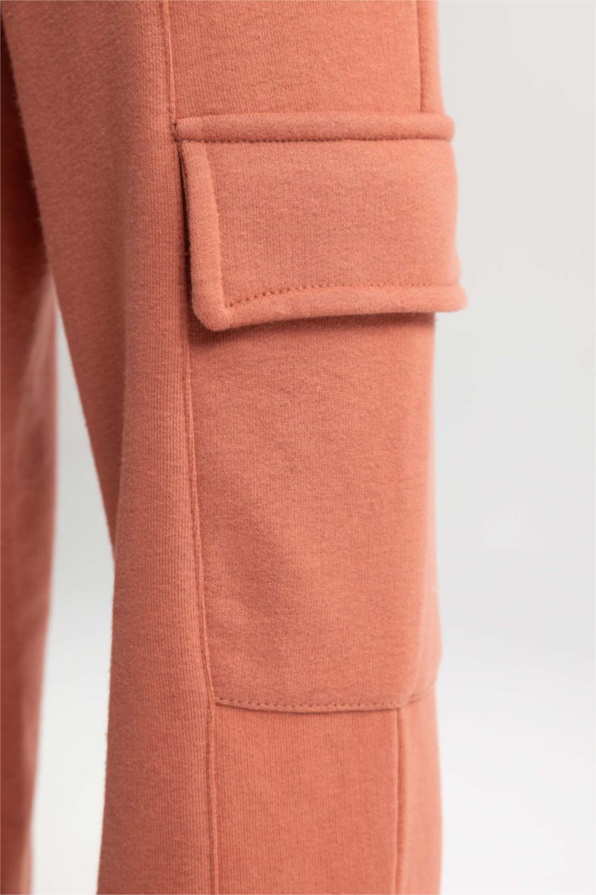 بناتي اللون الطوبي بنطلون سويت بانتس بناتي كارجو