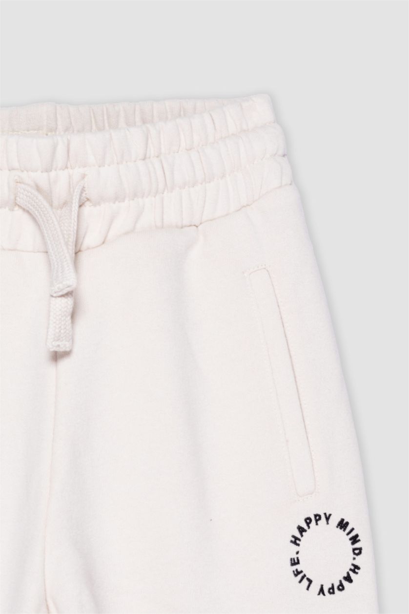 Девочки и подростки Бежевый Штаны джоггеры с принтом для девочек, Школьная коллекция