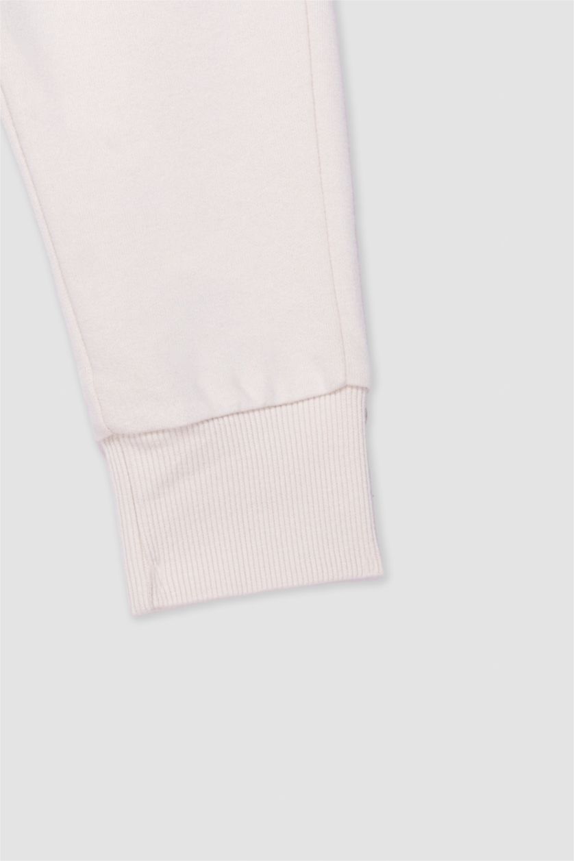 Девочки и подростки Бежевый Штаны джоггеры с принтом для девочек, Школьная коллекция