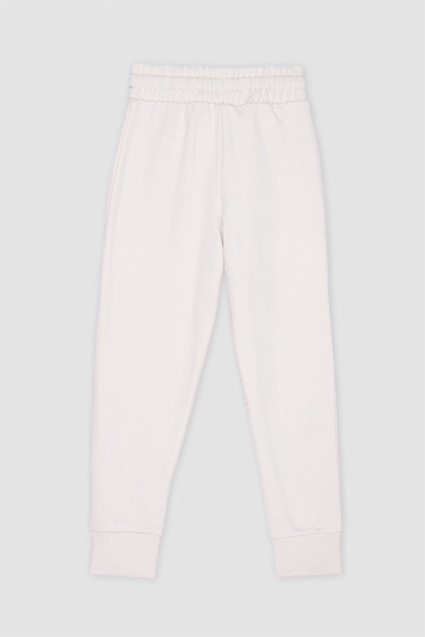 Девочки и подростки Бежевый Штаны джоггеры с принтом для девочек, Школьная коллекция