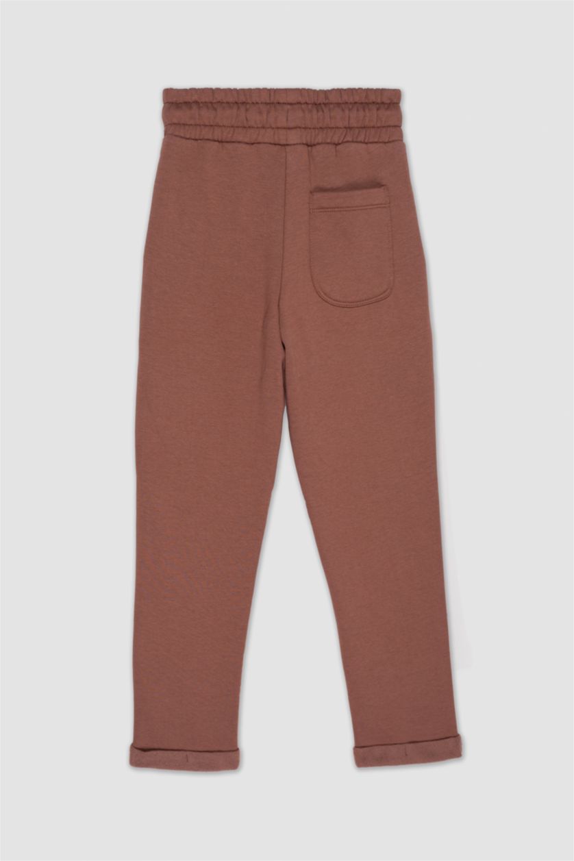FILLES Marron Clair Pantalon Jogging Pour Fille