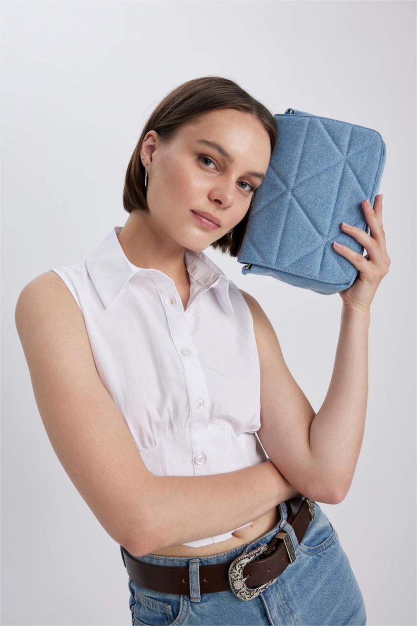 نساء أزرق شنطة كروس بودي جينز