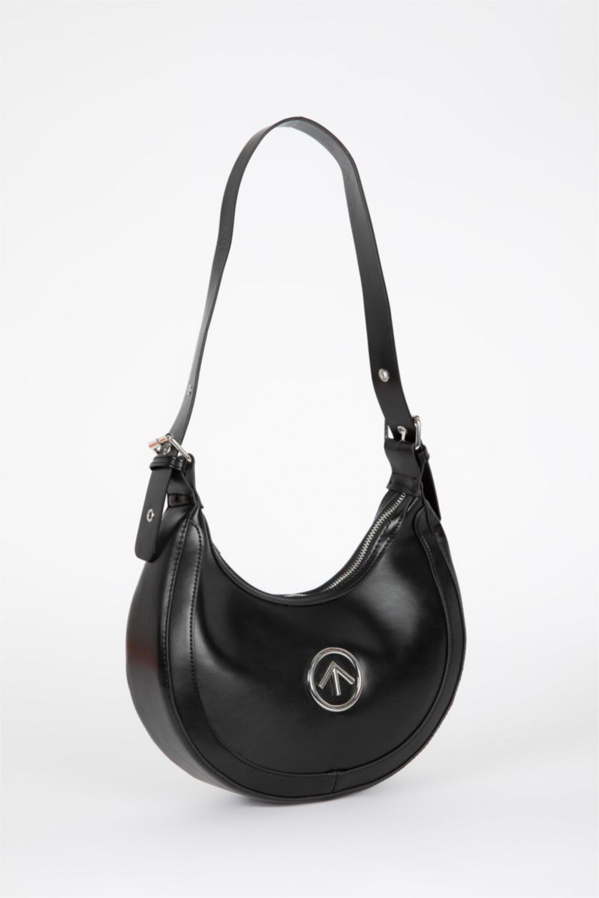 WOMAN Black Woman Faux Leather Shoulder Bag