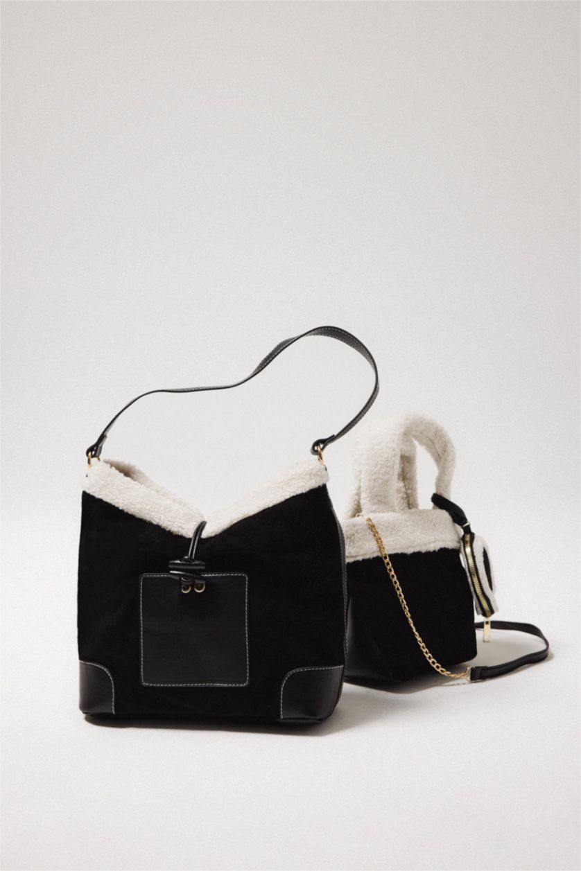 نساء أسود Suede Shoulder bag