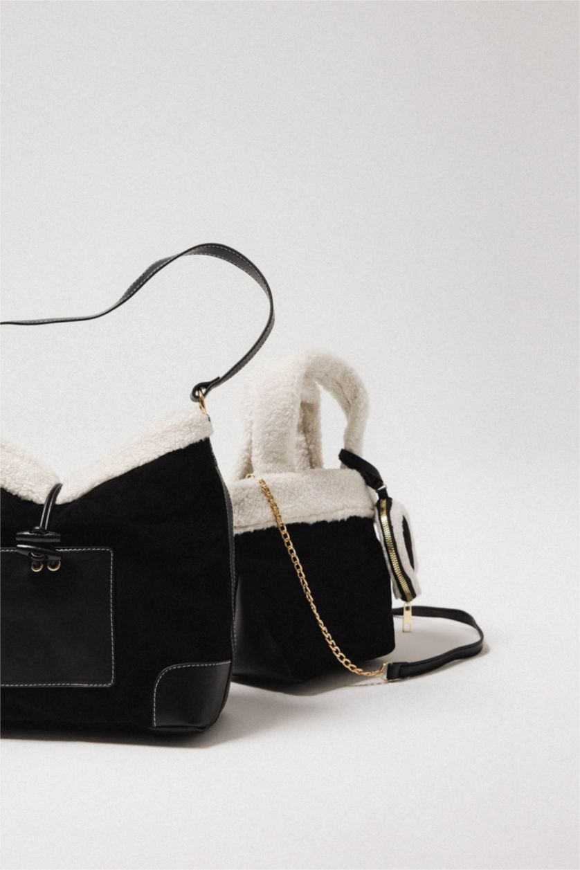 نساء أسود Suede Shoulder bag