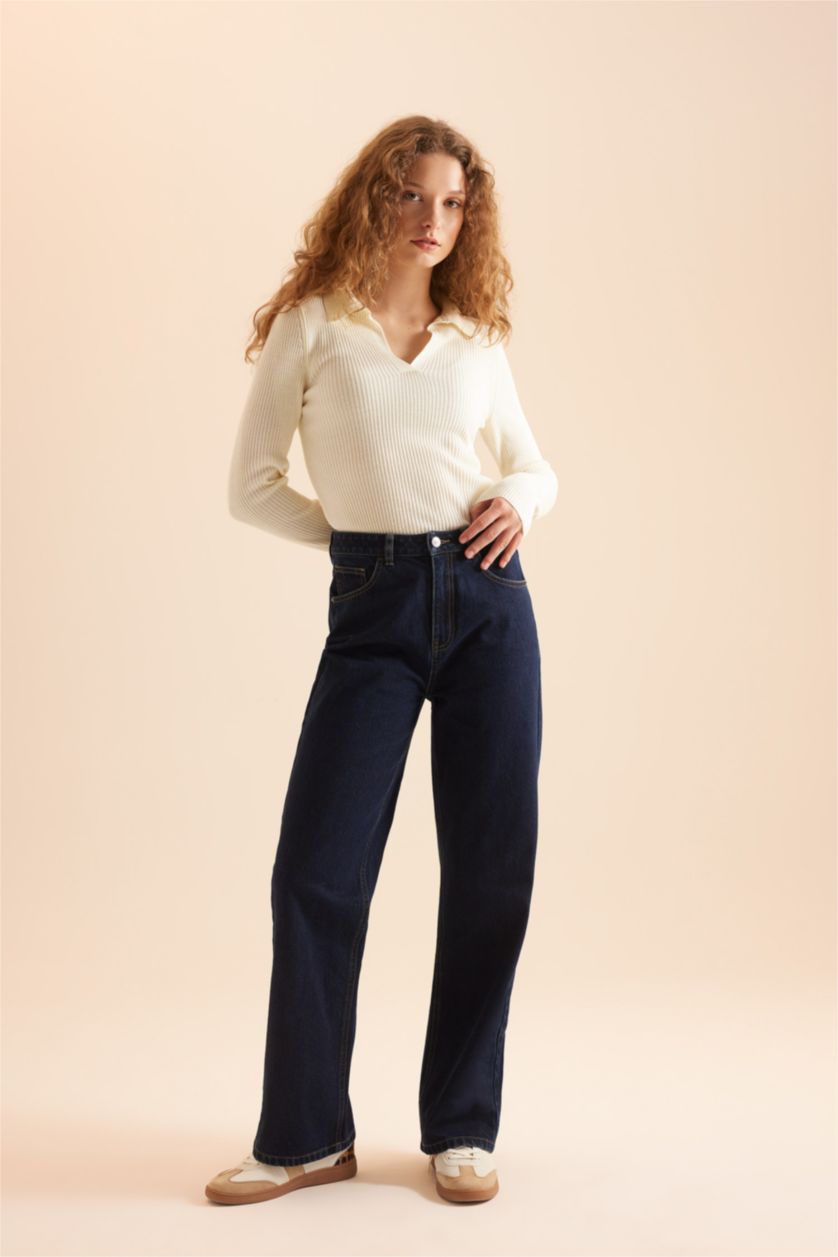 Women Ecru Slim Fit Ribana Pullover