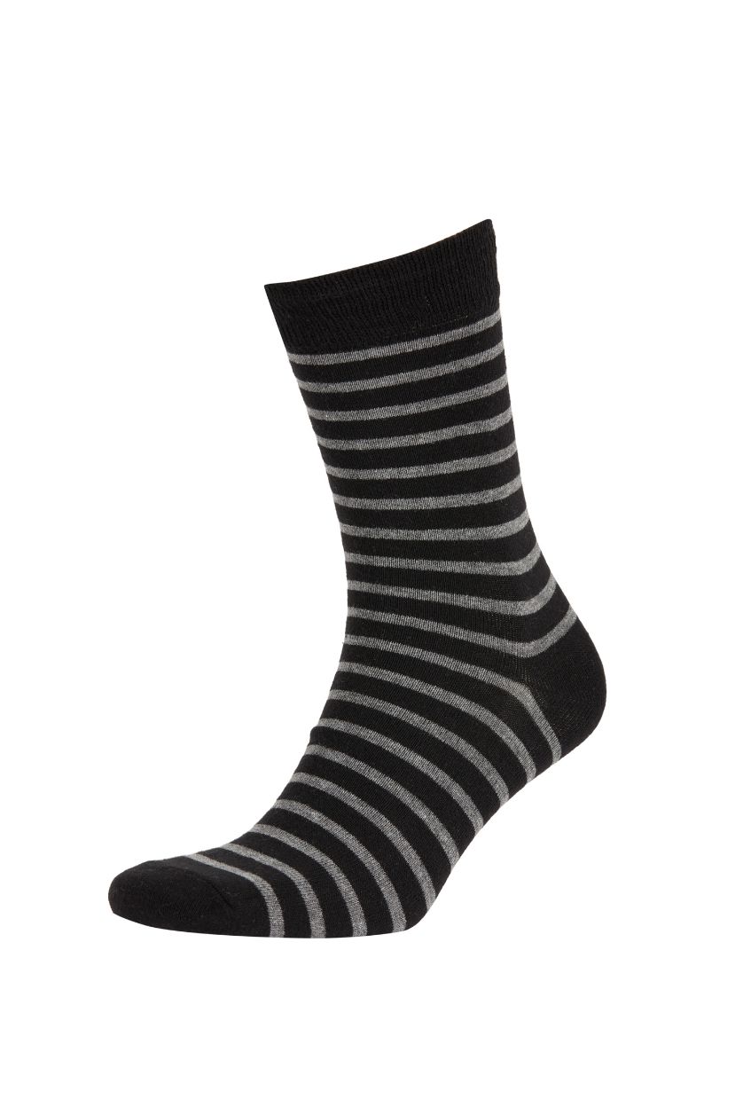 رجال أسود جوارب طويل قطن - 5 قطع