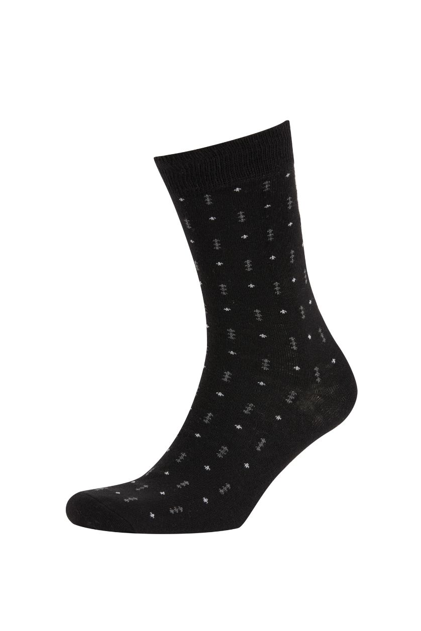 رجال أسود جوارب طويل قطن - 5 قطع