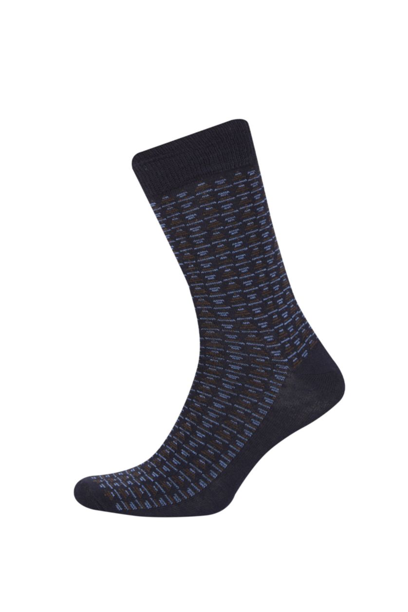 رجال كحلي جوارب طويلة قطن رجالي - 5 قطع