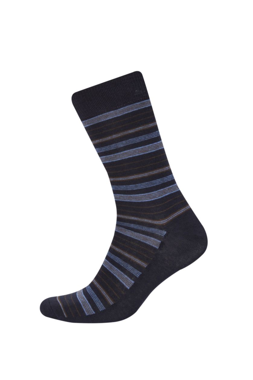 رجال كحلي جوارب طويلة قطن رجالي - 5 قطع